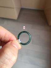 Load image into Gallery viewer, Size 2 1/4 (13.6mm) 100% natural type A icy watery green/blue/gray Guatemala jadeite jade band ring group AA105
