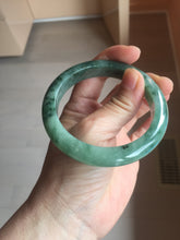 Load image into Gallery viewer, 56.7mm Certified Type A 100% Natural Woodland Green Jadeite Bangle AZ185-0428
