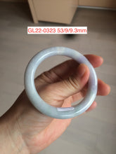 Load image into Gallery viewer, 52-54mm certified 100% natural Type A light green/white/purple round cut jadeite jade bangle group GL22
