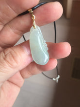 Load image into Gallery viewer, 100% natural type A icy watery light green blessed melon Jadeite Jade pendant AZ192
