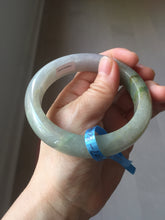 Load image into Gallery viewer, 60mm Certified Type A 100% Natural white/light purple/brown/yellow/gray (FU LU SHOU) Jadeite Jade bangle BF107-8641
