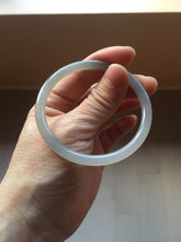 Load image into Gallery viewer, 55mm Certified 100% Natural gray black(灰冰) slim round cut nephrite jade bangle HN39-9112
