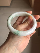 Load image into Gallery viewer, 60.5mm 100% Natural type A sunny green purple white Jadeite Jade bangle PE44-5509
