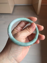 Load image into Gallery viewer, 59.5mm Certified Type A 100% Natural light green round cut jadeite Jade bangle PB257-3256
