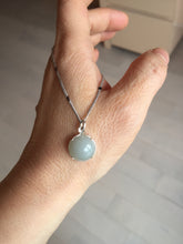 Load image into Gallery viewer, 12mm 100% natural type A gray Jadeite Jade simple is the best series pendant PF43
