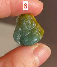 Load image into Gallery viewer, 100% Natural blue gray green  Guatemala jadeite Jade  happy buddha pendant group BH58
