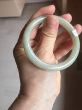 Load image into Gallery viewer, 53.5mm Certified type A 100% Natural green dark green floating seaweed round cut Jadeite bangle PC140-6615
