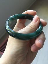 Load image into Gallery viewer, 57.5mm Certified Type A 100% Natural dark green/blue/gray/black Guatemala Jadeite bangle PJ145-1476
