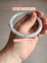 Load image into Gallery viewer, 54-60mm certified Type A 100% Natural light green Jadeite Jade bangle GC20/23 (add on item)
