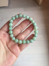 Load image into Gallery viewer, 7.5-9mm size 50-58mm 100% natural type A green jadeite jade beads bracelet group BS168
