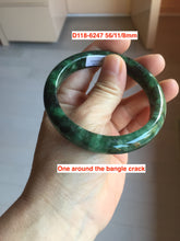 Load image into Gallery viewer, Sale! 56-62mm 100% Natural dark green light green purple white jadeite jade bangle group A61(add on item))
