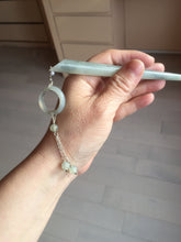 Load image into Gallery viewer, 15.5cm 100% Natural black white snow storm Xiu Jade Serpentine hairpin AW38
