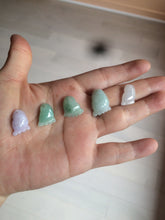 Load image into Gallery viewer, 100% Natural icy watery green white purple jadeite Jade foot pendant AX28
