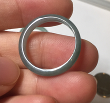 Load image into Gallery viewer, 15.9mm 5 1/4 100% natural type A icy watery green/blue icy watery Guatemala jadeite jade band ring group BP86
