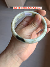 Load image into Gallery viewer, Sale! Certified type A 100% 54-61mm Natural green/white/eggplant purple/black spring garden Jadeite bangle group GL5 1-20
