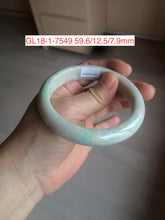 Load image into Gallery viewer, 56-59mm Certified type A 100% size Natural green/white/purple/yellow(FU LU SHOU) Jadeite bangle with defects group GL18
