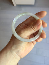 Load image into Gallery viewer, 卖了 56.2mm certified Type A 100% Natural white yellow green gray light purple with brown flying dandelions slim round cut Jadeite Jade bangle PE117-3722
