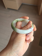 Load image into Gallery viewer, 53.9mm certified natural 100% natural Type A light green/yellow with green floating flowers jadeite jade bangle PA231-4999
