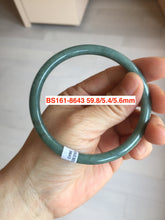 Load image into Gallery viewer, Sale! 56-62mm Certified type A 100% Natural dark green/blue/black/gray slim round cut Guatemala  Jadeite bangle(different size with defects) group GL31
