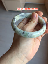 Load image into Gallery viewer, Sale! Certified type A 100% 50-59mm Natural green/white/beige/eggplant purple/black spring garden Jadeite bangle group GL5(31-50)
