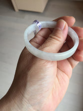 Load image into Gallery viewer, 48.6mm certified 100% natural type A light green purple white thin square style jadeite bangle PH229-0992
