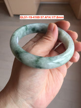 Load image into Gallery viewer, 54-59mm certified Type A 100% Natural dark green/white/black Jadeite Jade bangle group with defects GL51
