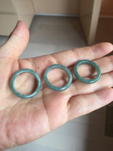 Load image into Gallery viewer, 19mm size 9 100% natural type A green/blue Guatemala jadeite jade band ring group PE125
