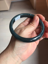 Load image into Gallery viewer, 62mm Certified Type A 100% Natural dark green/blue/gray/black Guatemala Jadeite bangle PB277-0704
