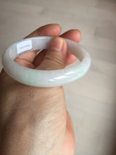 Load image into Gallery viewer, 52mm certified type A 100% Natural sunny green/white/purple oval jadeite jade bangle BK117-0281
