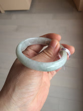 Load image into Gallery viewer, 50.5mm Certified Type A 100% Natural sunny green/white Oval Jadeite Jade bangle F115-0086
