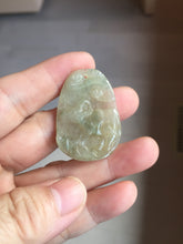 Load image into Gallery viewer, Type A 100% Natural Light Green-Gray (淡油冰) Jadeite Jade Ox Pendant | Strength, Prosperity &amp; Steady Success Charm PC238
