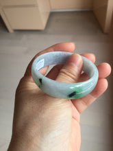 Load image into Gallery viewer, 49mm Certified Type A 100% Natural sunny purple white Jadeite Jade bangle PJ110-1021
