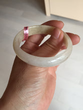 Load image into Gallery viewer, 51mm certified 100% natural Type A icy watery light green yellow white oval jadeite jade bangle PC19-6672
