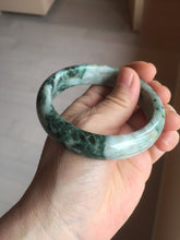 Load image into Gallery viewer, 56.4mm Certified Type A 100% Natural Dark Green Brown Gray Jadeite Jade Bangle PC213-6229
