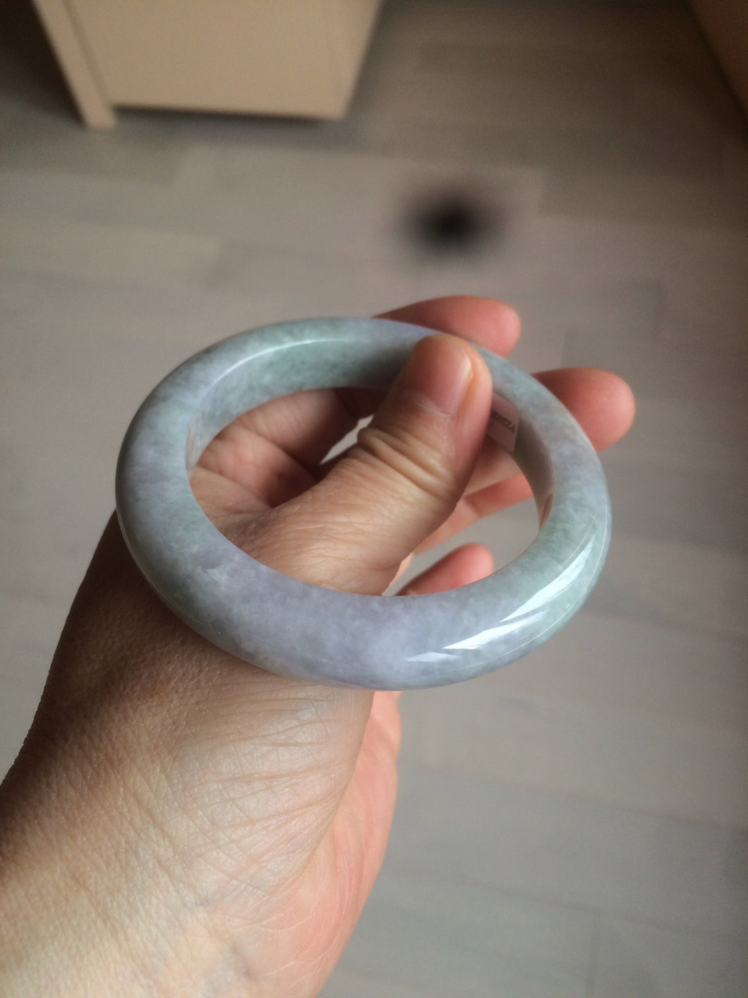 53.5mm certified 100% natural certified yellow/green/purple (福禄寿)jadeite jade bangle AC78-1125
