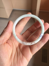 Load image into Gallery viewer, 54.5mm certified Type A 100% Natural light green red brown slim round cut Jadeite Jade bangle PH208-6181
