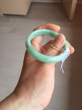 Load image into Gallery viewer, 49mm Certified Type A 100% Natural sunny apple green/red oval Jadeite Jade bangle BG62-0165
