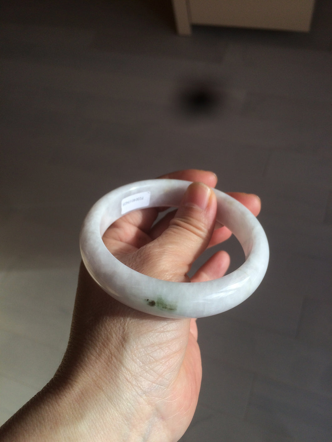 61mm Certified type A 100%  Natural green/white/purple Jadeite bangle BH30-5425