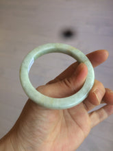 Load image into Gallery viewer, 53.5mm certified Type A 100% Natural light green/brown square Jadeite Jade bangle R104-1761
