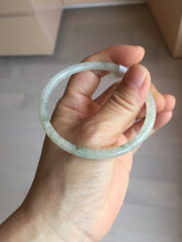 Load image into Gallery viewer, AllaboutjadeCanada.com only 56.6mm certified 100% natural Type A icy watery light green white skinny round cut jadeite jade bangle AZ188-(7340)
