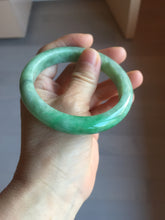 Load image into Gallery viewer, 59mm Certified Type A 100% Natural sunny green gray Jadeite Jade bangle BG236-9898
