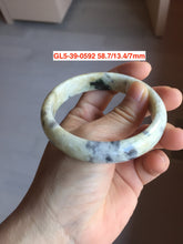 Load image into Gallery viewer, Sale! Certified type A 100% 50-59mm Natural green/white/beige/eggplant purple/black spring garden Jadeite bangle group GL5(31-50)

