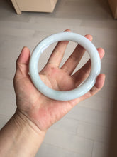 Load image into Gallery viewer, 74.5mm certified Type A 100% Natural light green white round cut plus size Jadeite Jade bangle BP171-(1257)
