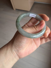 Load image into Gallery viewer, 53mm 100% natural certified dark green/gray jadeite jade bangle BM53-8655
