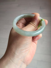 Load image into Gallery viewer, 50.5mm Certified Type A 100% Natural icy green brown oval Jadeite Jade bangle E55-3561
