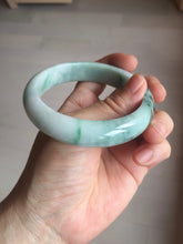 Load image into Gallery viewer, 57.8mm Certified Type A 100% Natural sunny green dark green white Jadeite bangle AZ164-6583

