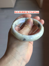 Load image into Gallery viewer, Sale! Certified type A 100% 50-59mm Natural green/white/beige/eggplant purple/black spring garden Jadeite bangle group GL5(31-50)
