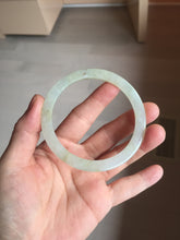Load image into Gallery viewer, 58mm certified 100% natural type A icy watery light green yellow brown flat jadeite jade bangle PA125-6635
