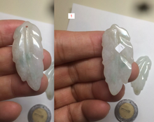 Load image into Gallery viewer, Type A 100% Natural green/yellow/purple Jadeite Jade leaf pendant group m100
