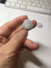 Load image into Gallery viewer, 100% Natural type A light purple white happy Buddha jadeite pendant BP182
